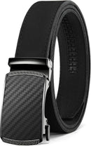 CHAOREN Men's Leather Ratchet Belt | Carbon Fiber / Full Grain Black | 35mm — 1