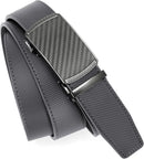 CHAOREN Men's Leather Ratchet Belt | Carbon Fiber / Grey | 35mm — 4