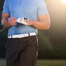 CHAOREN Men's Leather Ratchet Belt | Carbon Fiber / White | 35mm — 2