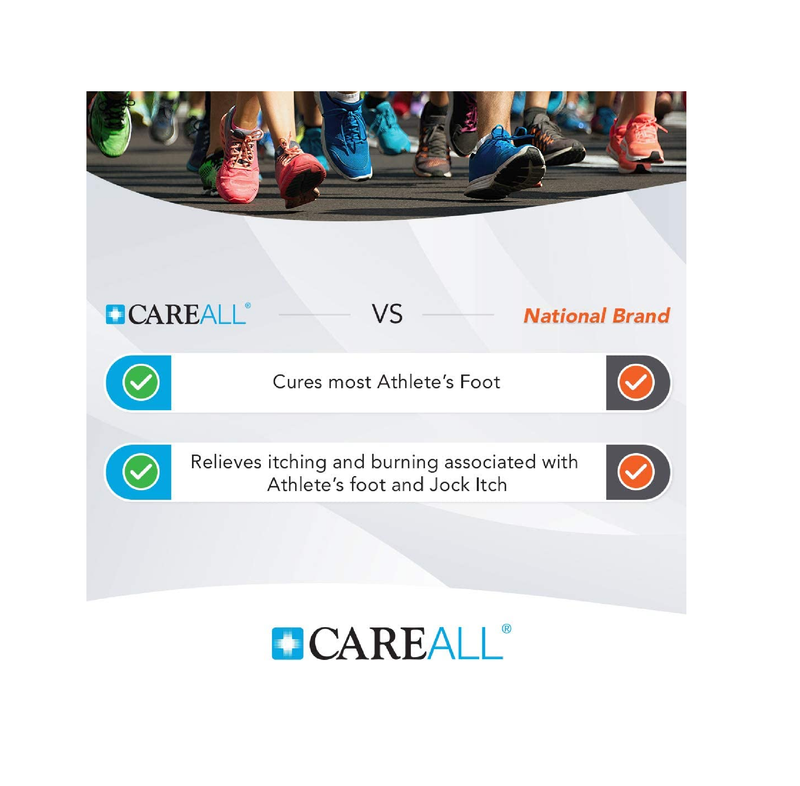 CareAll (6 Pack) 1.0 oz Clotrimazole Antifungal Cream 1% USP Cures Most Athlete’s Foot Jock Itch and Ringworm