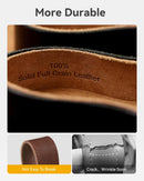CHAOREN Men's Leather Ratchet Belt | Charcoal Depiction Anodized / Full Grain Black | 35mm — 2