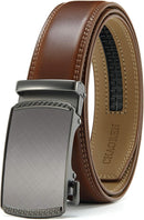 CHAOREN Men's Leather Ratchet Belt | Charcoal Depiction / Cognac | 35mm — 1