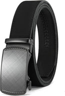 CHAOREN Men's Leather Ratchet Belt | Charcoal Depiction / Full Grain Black | 35mm — 1