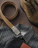CHAOREN Men's Leather Ratchet Belt | Charcoal Depiction / Full Grain Brown | 35mm — 4