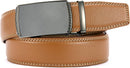 CHAOREN Men's Leather Ratchet Belt | Charcoal Depiction / Light Brown | 35mm — 2