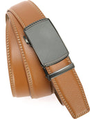 CHAOREN Men's Leather Ratchet Belt | Charcoal Depiction / Light Brown | 35mm — 3