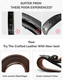CHAOREN Mens Leather Gift Belt | Classic Black | 1 1/8" — 2
