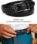 CHAOREN Mens Leather Gift Belt | Classic Black | 1 1/8" — 4
