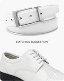 CHAOREN Reversible Belt Men | Classic White/Twill White | 1.25" Dress Belt — 3