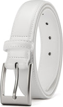CHAOREN Mens Leather Gift Belt | Classic White | 1 1/8" — 1