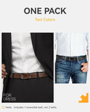CHAOREN Reversible Belt Men | Cognac/Black | 1.25" Dress Belt — 4
