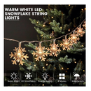 colcutee Christmas Snowflake Lights, 20ft 40LED 8 Modes & Timer Battery Operated Christmas Fairy Lights with Remote Control