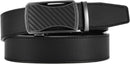 CHAOREN Men's Leather Ratchet Belt | Curved Carbon Fiber / Black | 35mm — 5