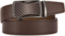 CHAOREN Men's Leather Ratchet Belt | Curved Carbon Fiber / Brown | 35mm — 5