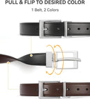 CHAOREN Reversible Belt Men | Dark Brown/Black | 1.25" Dress Belt — 2