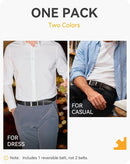 CHAOREN Reversible Belt Men | Dark Brown/Black | 1.25" Dress Belt — 4
