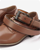 CHAOREN Mens Leather Gift Belt | Dark Brown | 1 1/8" — 3