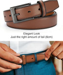 CHAOREN Mens Leather Gift Belt | Dark Brown | 1 1/8" — 4