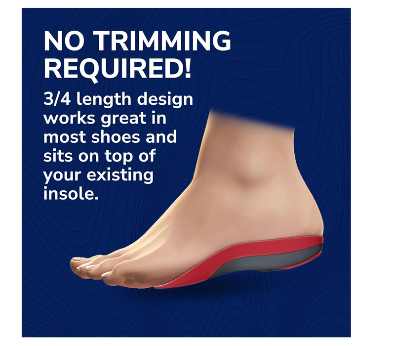 Dr. Scholl’s Custom Fit Orthotics 3/4 Length Inserts CF 440, 5-in-1 All-Day Pain Relief for Feet, Lower Back, Knees, Heel & Plantar Fasciitis