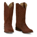 Tony Lamas Boots Men's Western Amado 12" Suede Color Cognac image 0