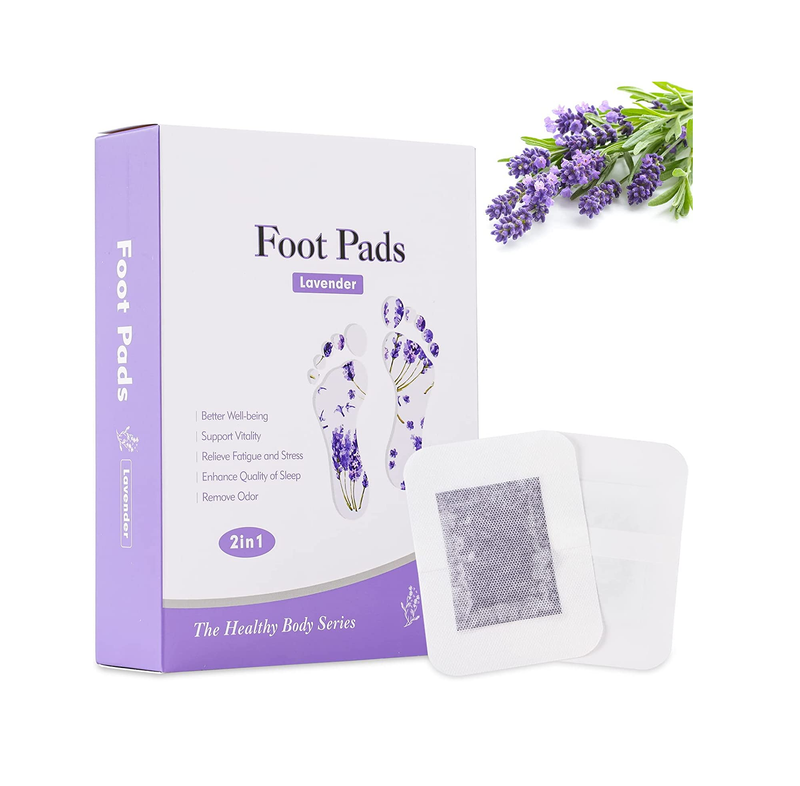 Foot Pads10 Packs Lavender Foot Care Bamboo Vinegar Extract 2 in 1 Better Sleep Improving