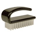 Curved Handle Suede Brush Nylon Bristles White