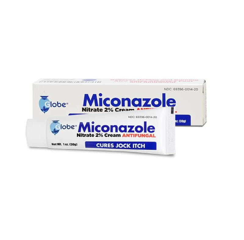 Globe Miconazole Nitrate 2% Antifungal Cream Cures Most Athletes Foot Jock Itch Ringworm 1 OZ Tube