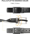 CHAOREN Reversible Belt Men | Grey/Black | 1.25" Dress Belt — 2