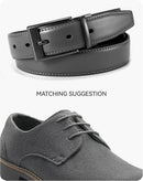 CHAOREN Reversible Belt Men | Grey/Black | 1.25" Dress Belt — 3
