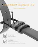 CHAOREN Mens Leather Gift Belt | Grey | 1 1/8" — 4