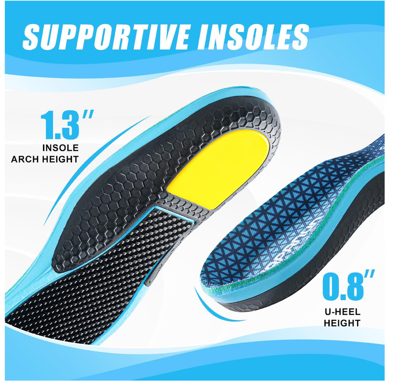 Carbon Fiber Shock-Absorbing Insole with Arch Support is Suitable for Basketball,