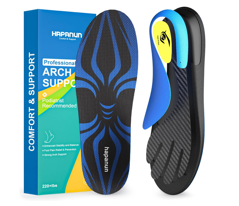 Carbon Fiber Insole with Arch Support for Long Periods of Standing,