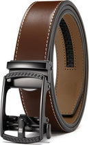 CHAOREN Men's Leather Ratchet Belt | Hollow Gun / Brown | 35mm — 1
