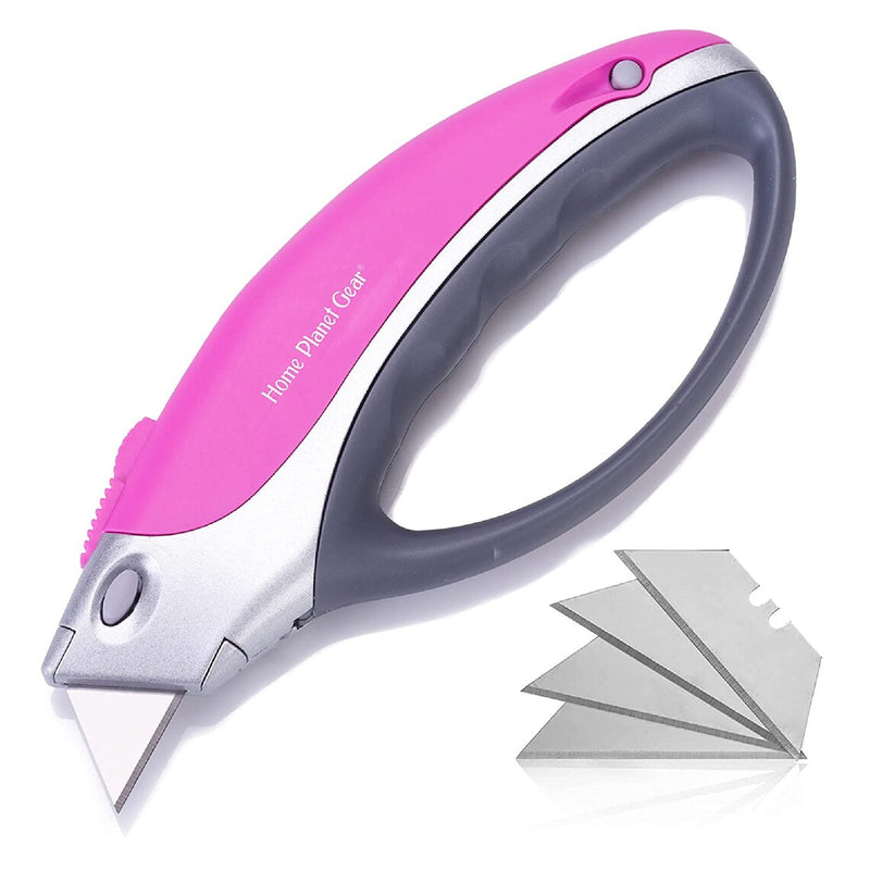 Pink Box Cutter | Retractable | For General Use | Resistant | Box Cutter | Cardboard Cutter