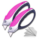 Pink Box Cutter | Retractable | For General Use | Two Pack | Resistant | Box Cutter | Cardboard Cutter | Box Opener