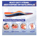 iFitna Heavy Duty Strong Arch Support Insole Plantar Fasciitis Pain Relief Orthotics for Men and Women