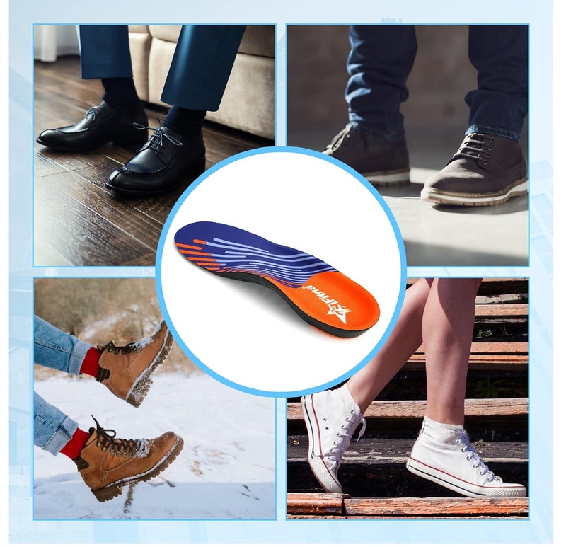 iFitna Strong Arch Support Insert Men Women Plantar Fasciitis Insoles Foot Pain Relief Shoe Insert
