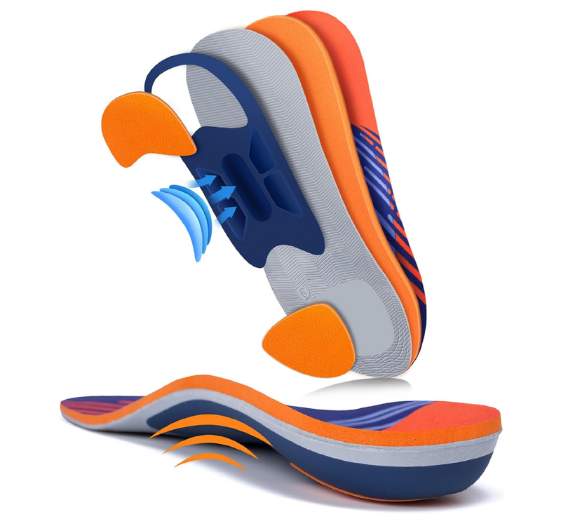 iFitna Heavy Duty Strong Arch Support Insole Plantar Fasciitis Pain Relief Orthotics for Men and Women