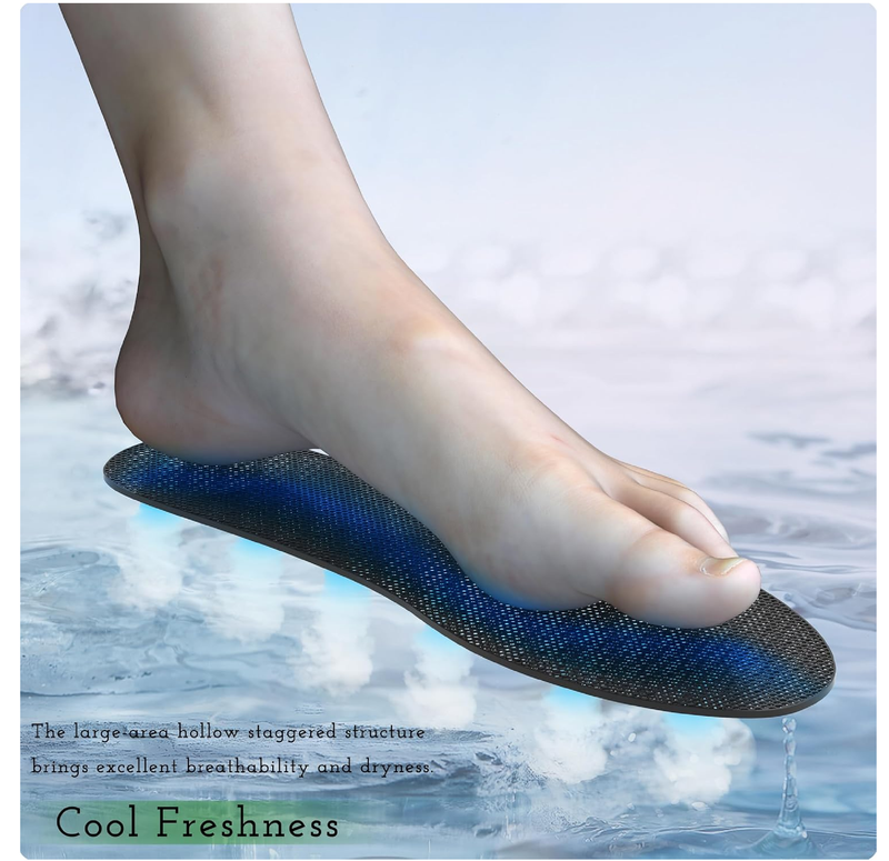 Summer Insoles IJIFLY 3D Printed Insoles Breathable Ultra-Thin Mesh Hollow Hybrid Grid Structure Comfortable