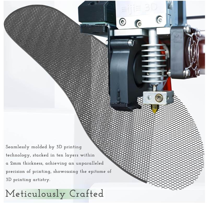 Summer Insoles IJIFLY 3D Printed Insoles Breathable Ultra-Thin Mesh Hollow Hybrid Grid Structure Comfortable