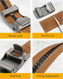 CHAOREN Men's Leather Ratchet Belt | Imperial Brushed / Full Grain Tan | 35mm — 4
