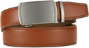 CHAOREN Men's Leather Ratchet Belt | Imperial Brushed / Tan | 35mm — 5