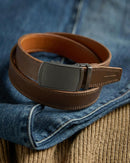 CHAOREN Men's Leather Ratchet Belt | Imperial Oxygen / Full Grain Brown | 35mm — 4