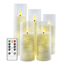 Kakoya Flameless LED Candles with Timer 5 Pc Flickering Flameless Candles