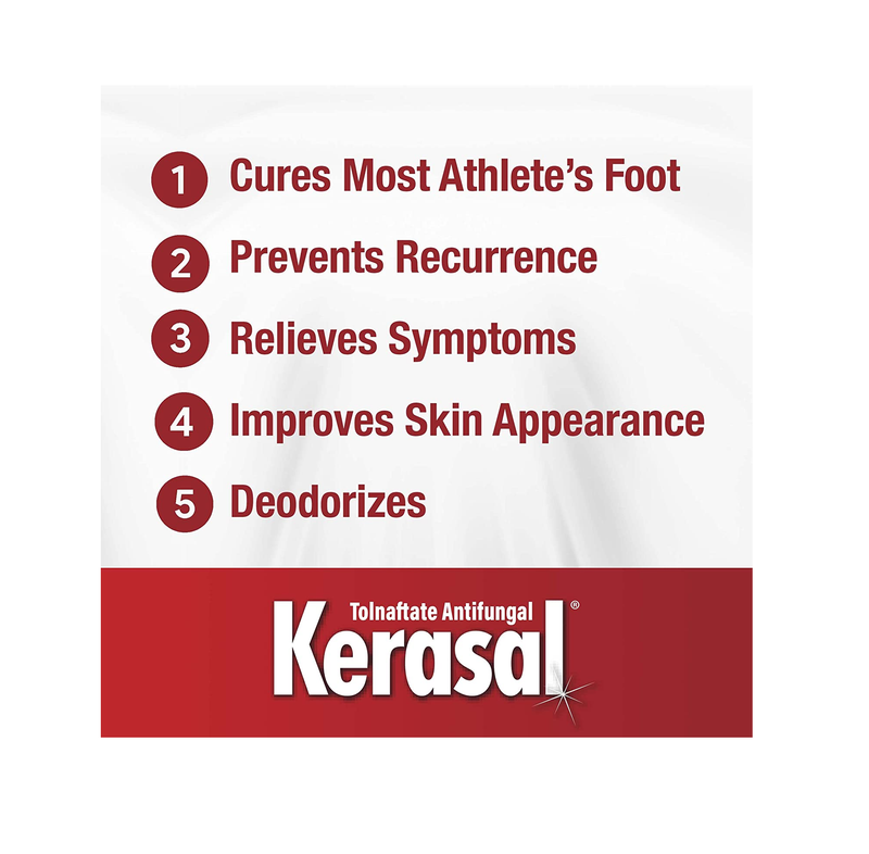 Kerasal 5-In-1 Athlete's Foot Invisible Powder Spray Athlete's Foot Spray 2 oz