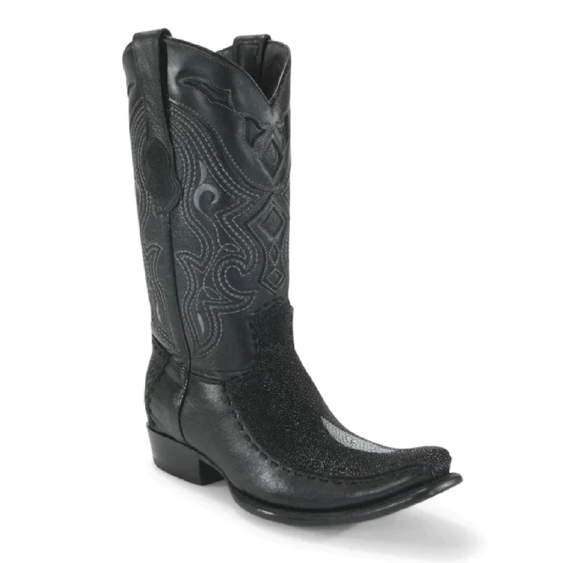 King Exotic Men's 479F1205 /Style Dubai Boot/ Single Stone Boots/ Color Black