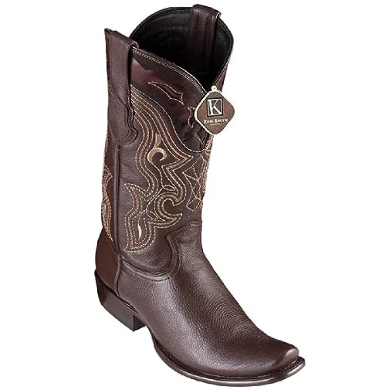 King Exotic Men's 4795107 /Style Dubai Boot/ Elk Boots/ Color Brown