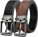 CHAOREN Reversible Belt Men | Light Brown/Black Width 38mm | 38mm Dress Belt — 1