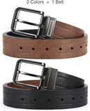 CHAOREN Reversible Belt Men | Light Brown/Black Width 38mm | 38mm Dress Belt — 4