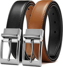 CHAOREN Reversible Belt Men | Light Brown/Black | 1.25" Dress Belt — 1